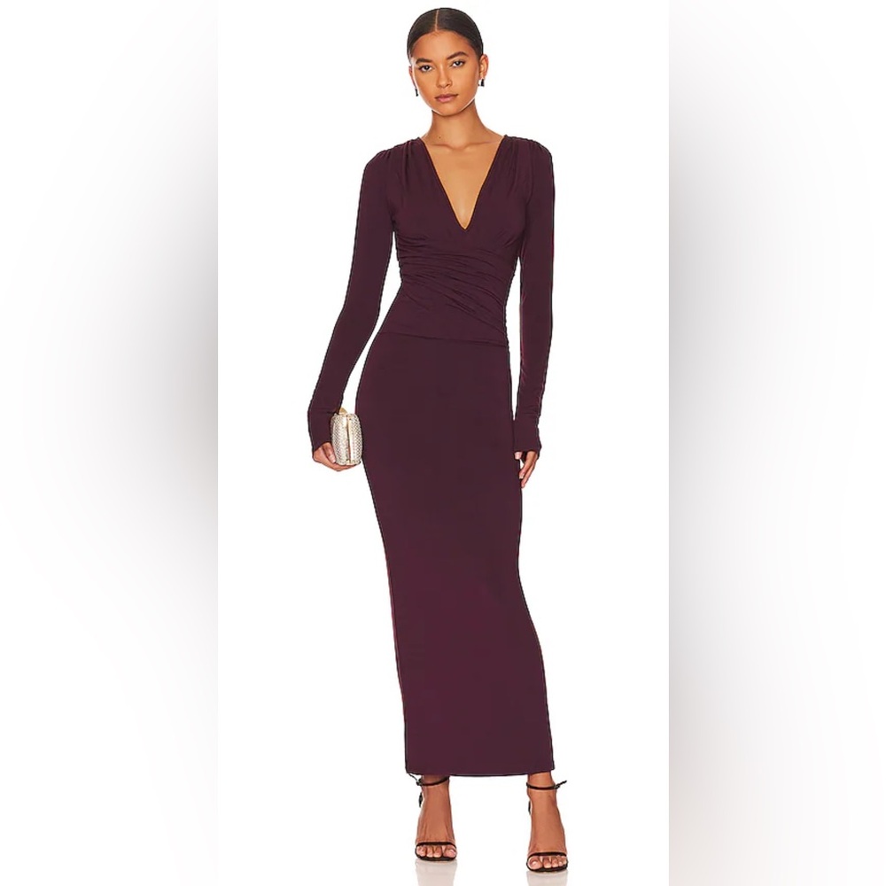 NWT The Line by K Oxblood Longe Sleeve Maxi Dress Size: Large